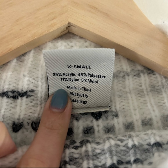 Varley Belgrave Knit Sweater in Egret/Charcoal sz XS - Picture 5 of 6